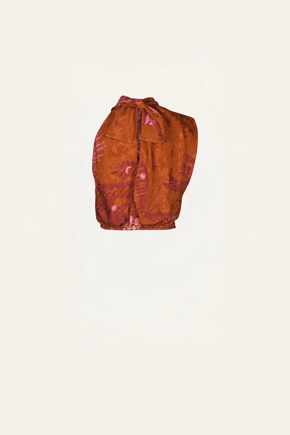 Johanna Ortiz Natural Harbor top ruggine jacquard