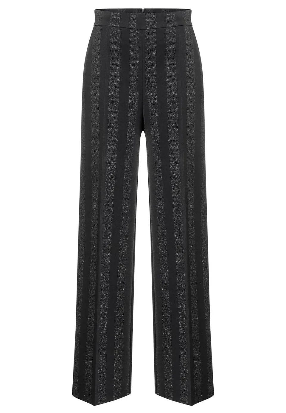 Ana Alcazar Samsa pantaloni larghi neri riga lurex