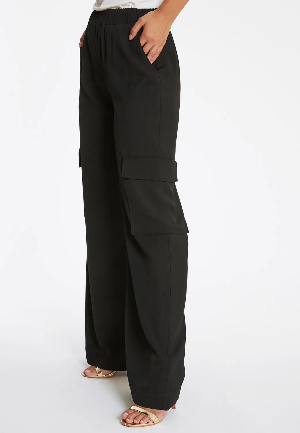 Ana Alcazar Rakli pantaloni cargo neri cotone