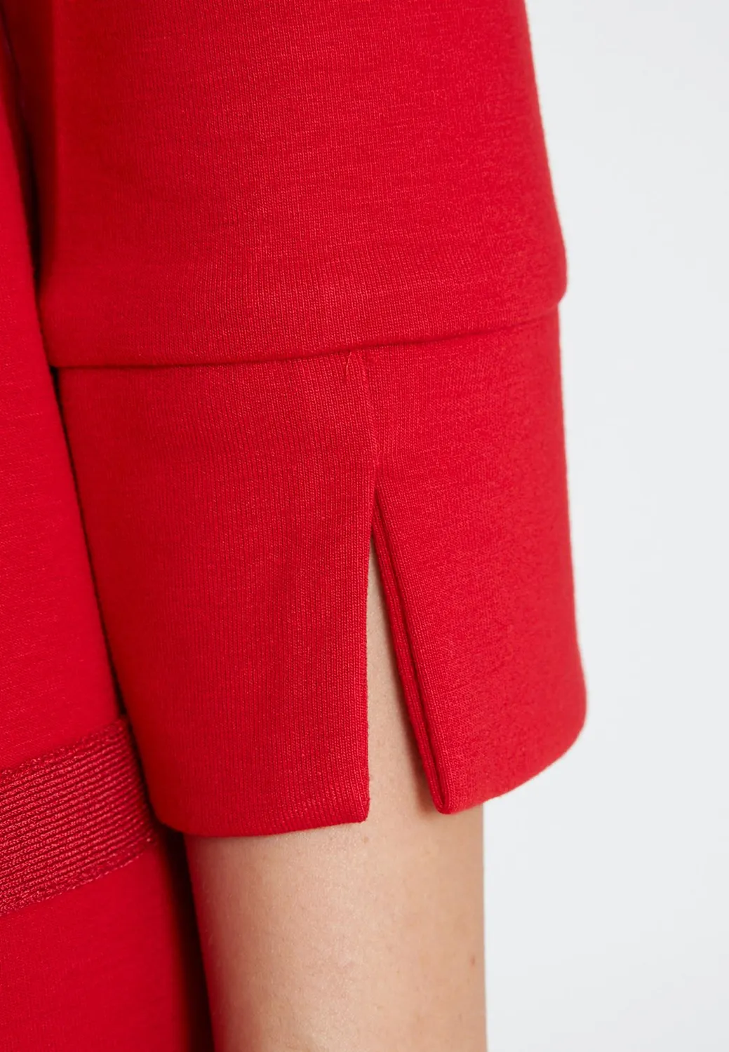 Ana Alcazar Sipea abito linea A rosso jersey