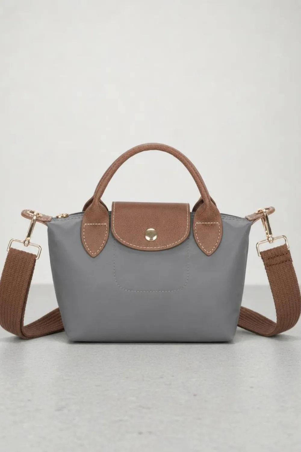 SVNX Mini Pouch borsa tracolla grigia pu