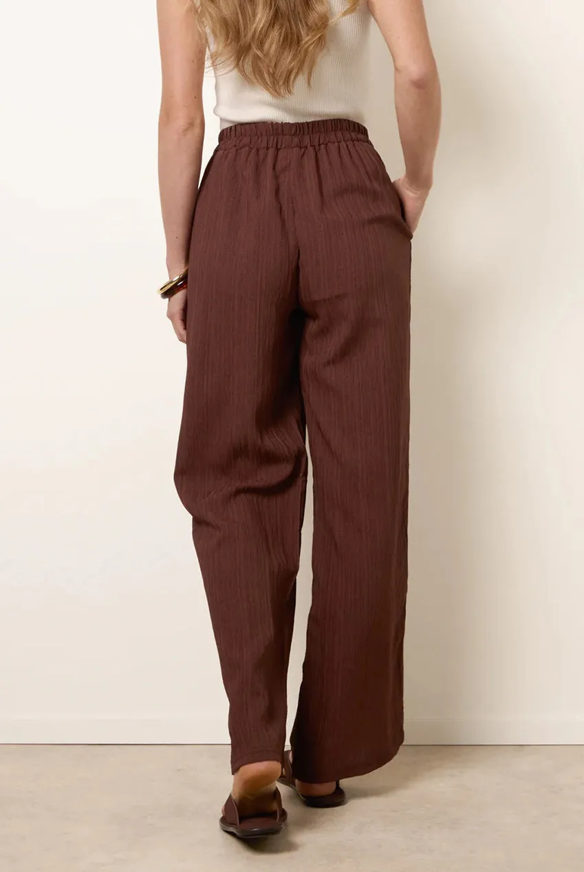 Blue Vanilla Drawstring pantaloni cioccolato gamba larga