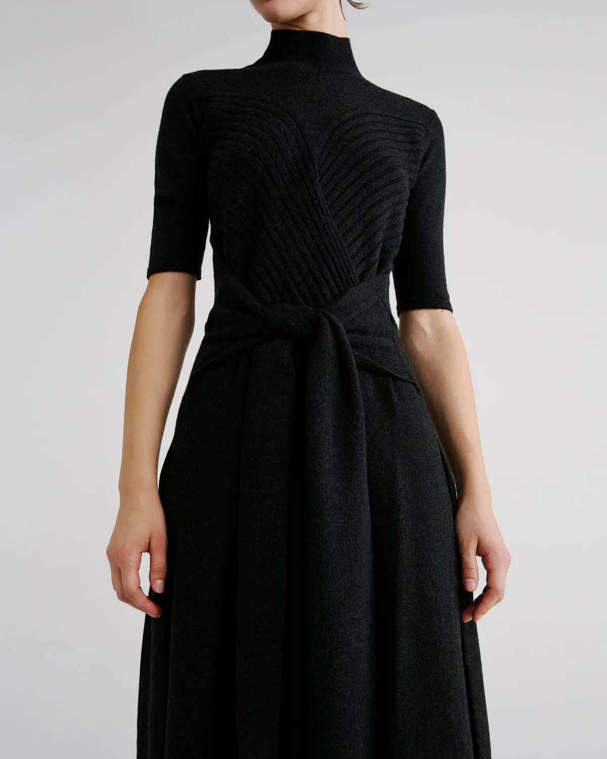 Violante Nessi Takashi abito maglia verde lana merino