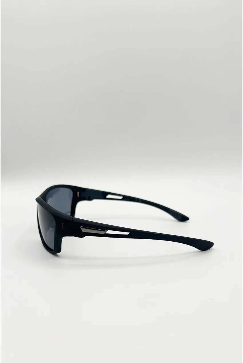 SVNX Racer occhiali da sole neri polarizzati con custodia