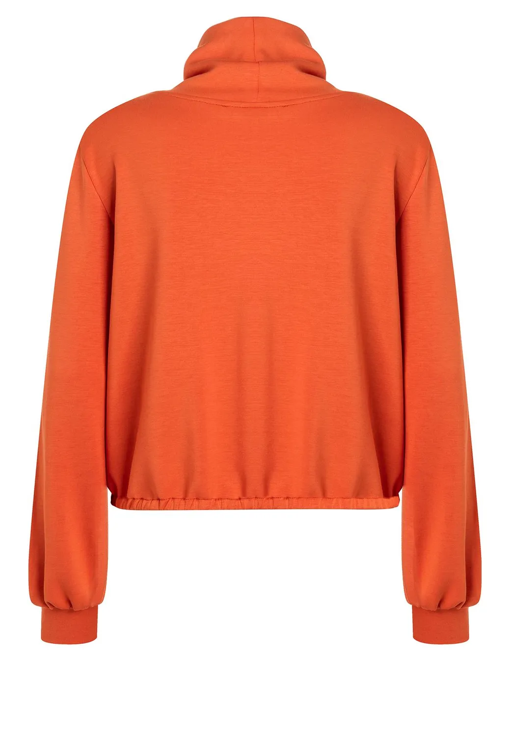 Ana Alcazar Selma top collo alto arancione in jersey