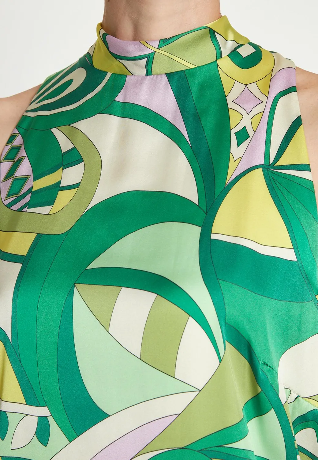 Ana Alcazar Lewi Abito Halter Maxi Fantasia