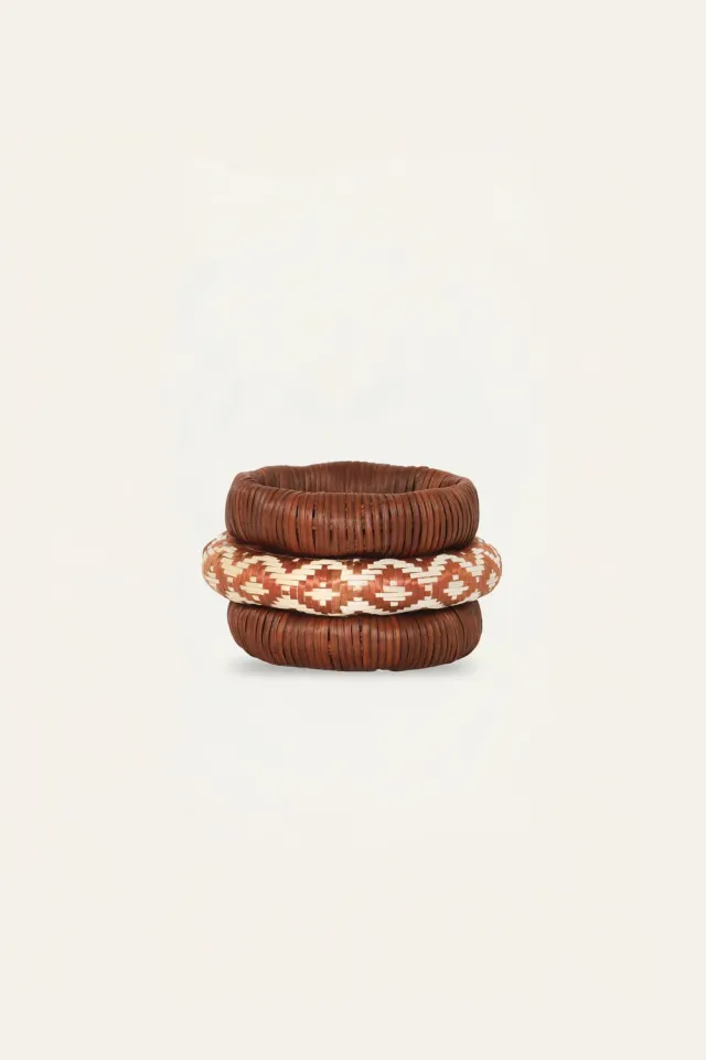 Johanna Ortiz Nomad Queen Bangles bracciali ruggine intrecciati