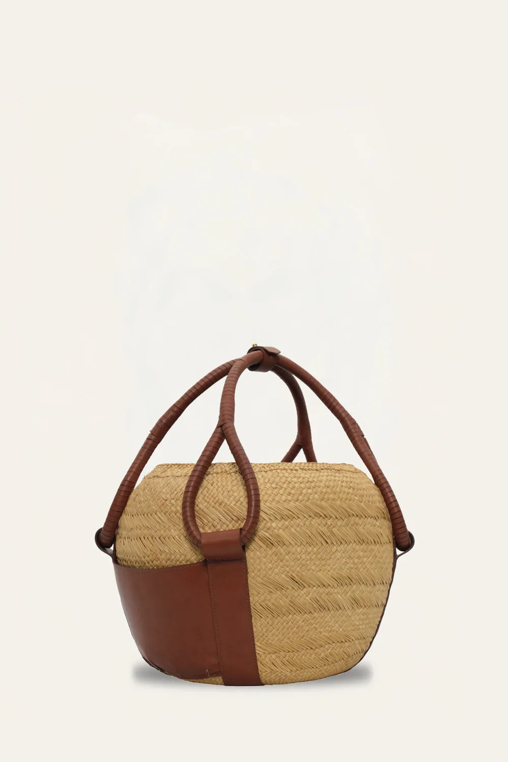 Johanna Ortiz Ballad Frontier tote paglia cammello pelle