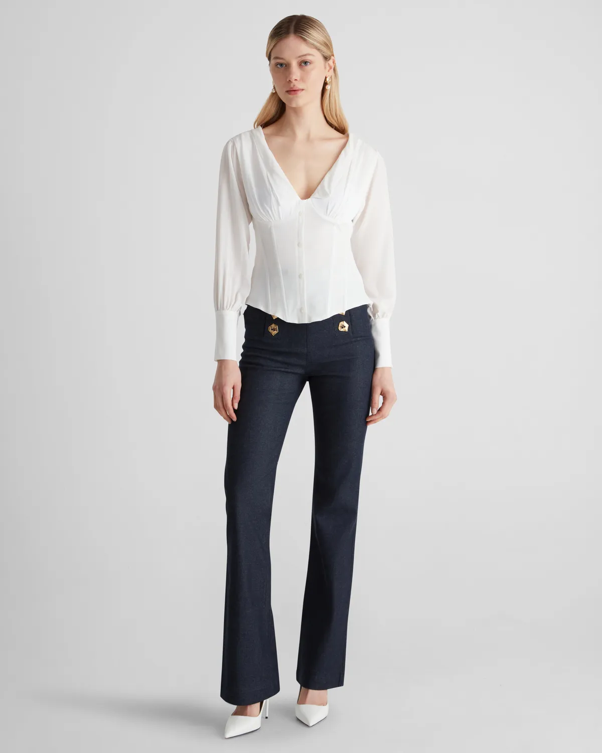 Violante Nessi Matisse Jeans Denim Blu Organico