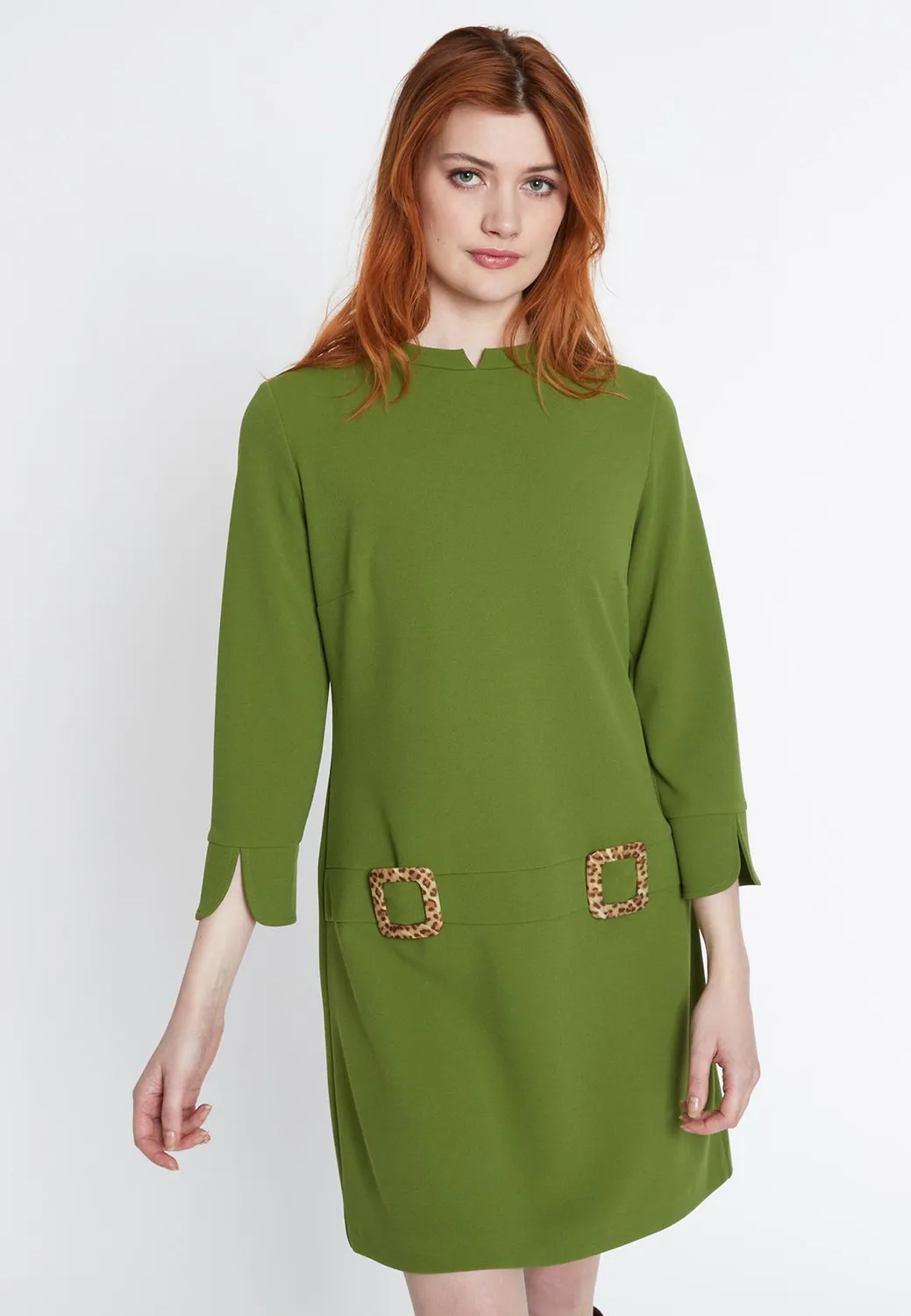 Ana Alcazar Sidena abito corto anni 60 verde mela