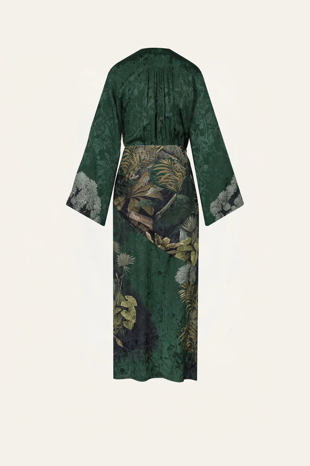 Johanna Ortiz New Ollantay abito midi verde jacquard