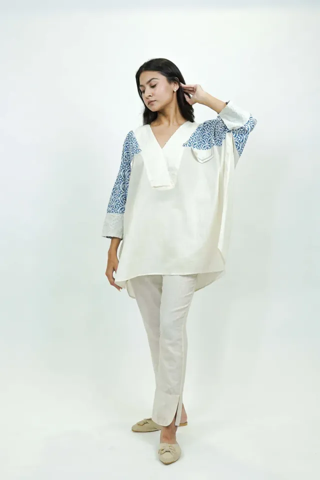 Our Dve S0020 top bianco cotone taglia unica