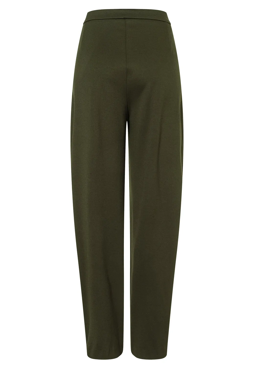 Ana Alcazar Ensensis pantaloni barrel khaki vita alta