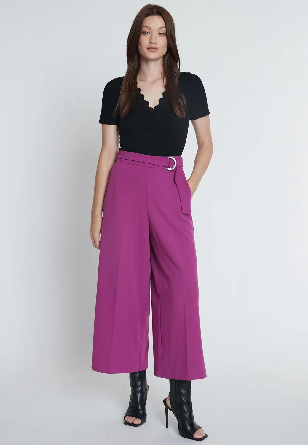 Ana Alcazar Mefisa culotte viola 7/8 tasche