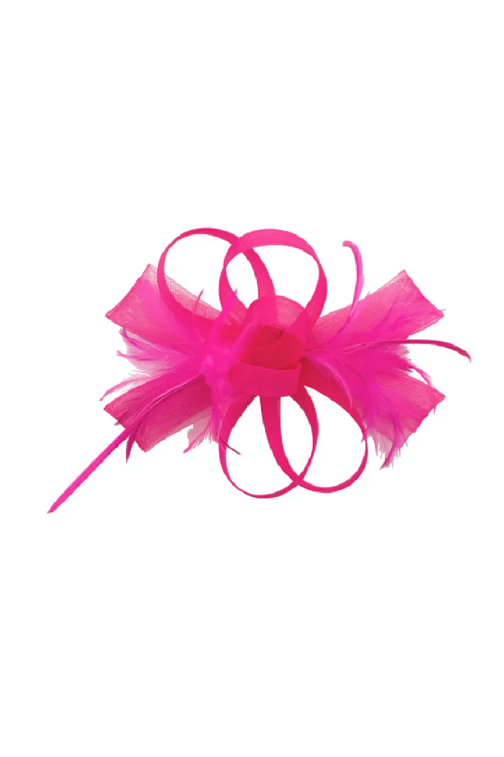 SVNX Bow Feather fascinator rosa piume 20x19 cm