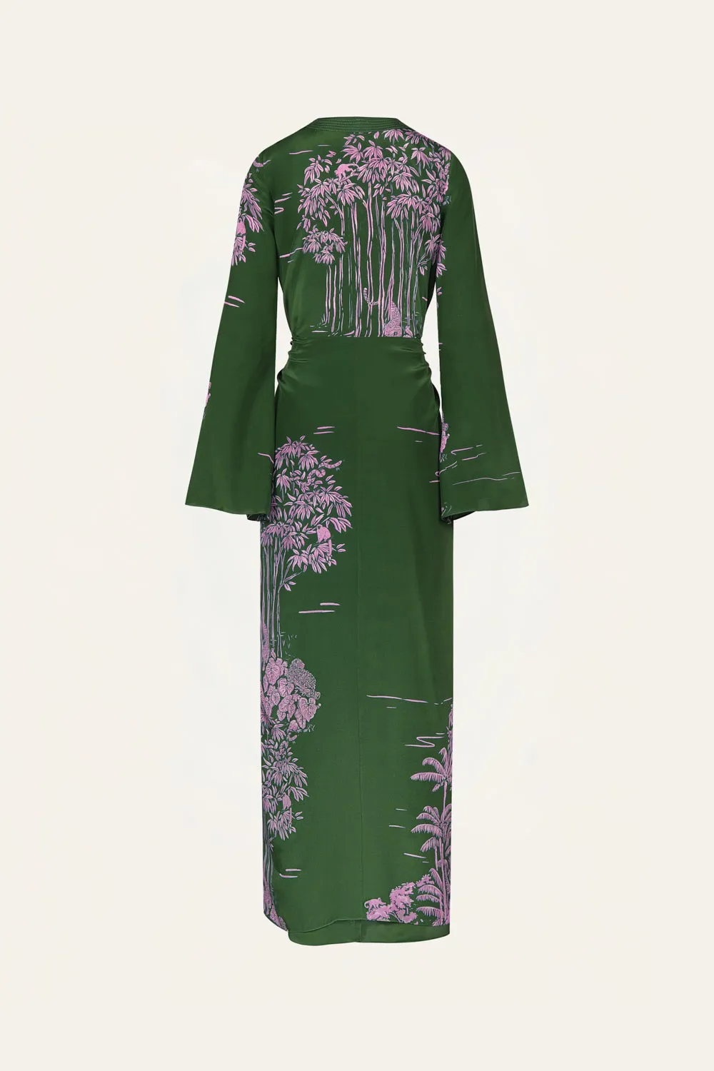 Johanna Ortiz Modern Landscape tunica verde seta