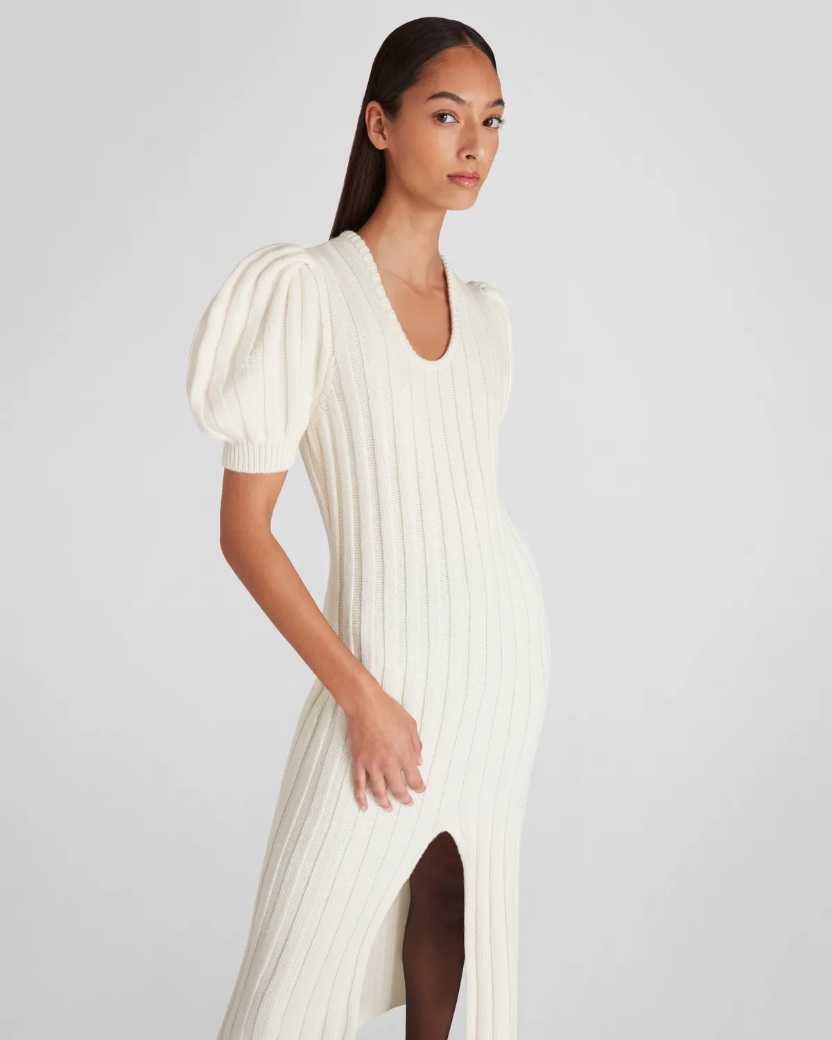 Violante Nessi Ono Abito Maglia Avorio Cashwool