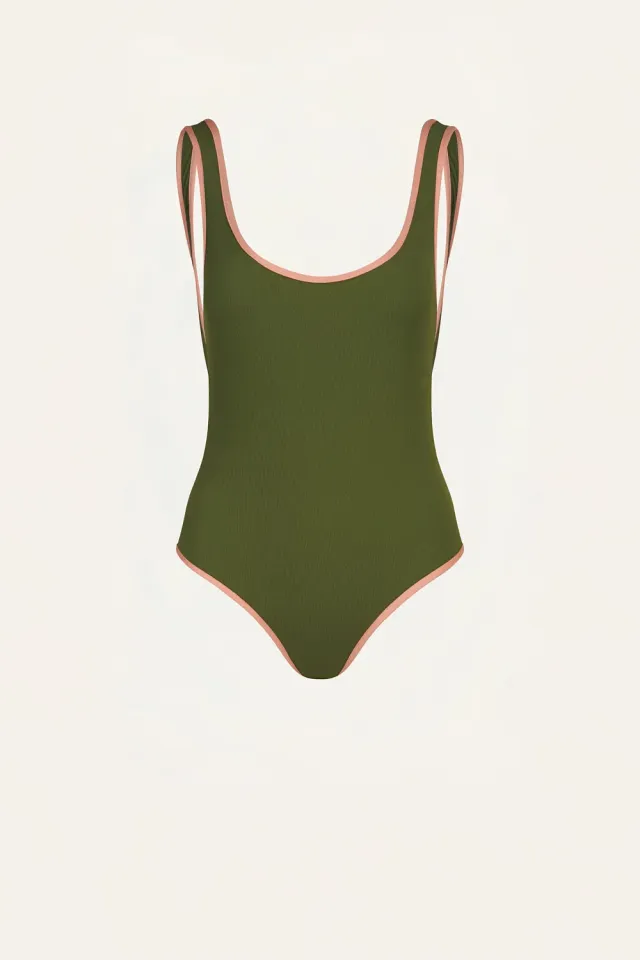 Johanna Ortiz Explorer One Piece costume verde lycra
