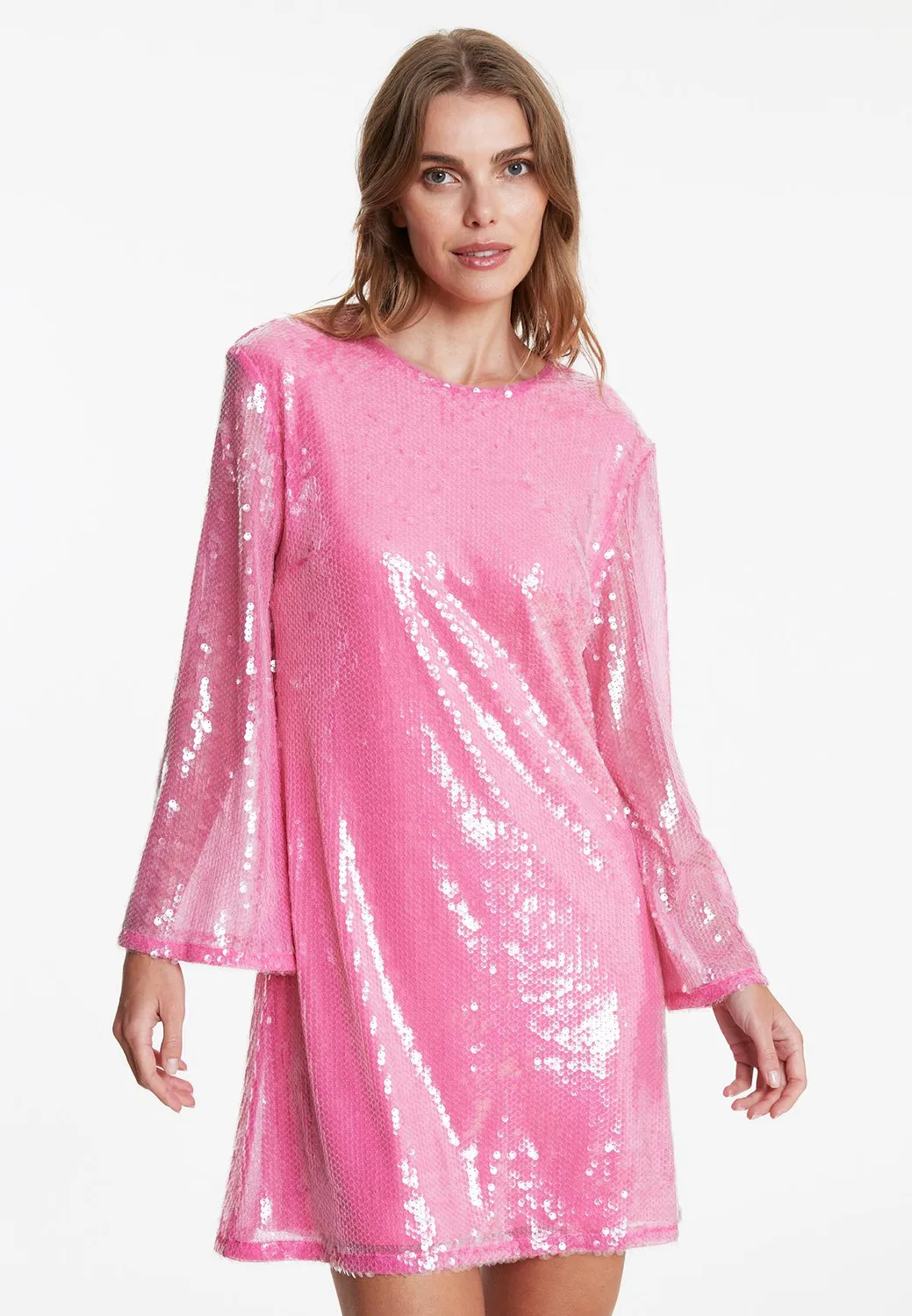 Ana Alcazar Wacary abito paillettes rosa