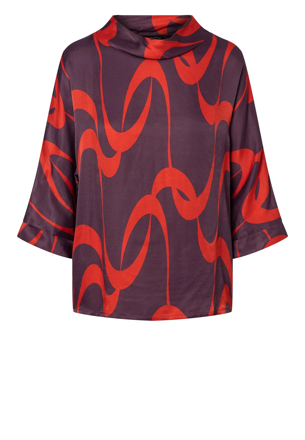 Ana Alcazar Enville camicia satin fantasia onde