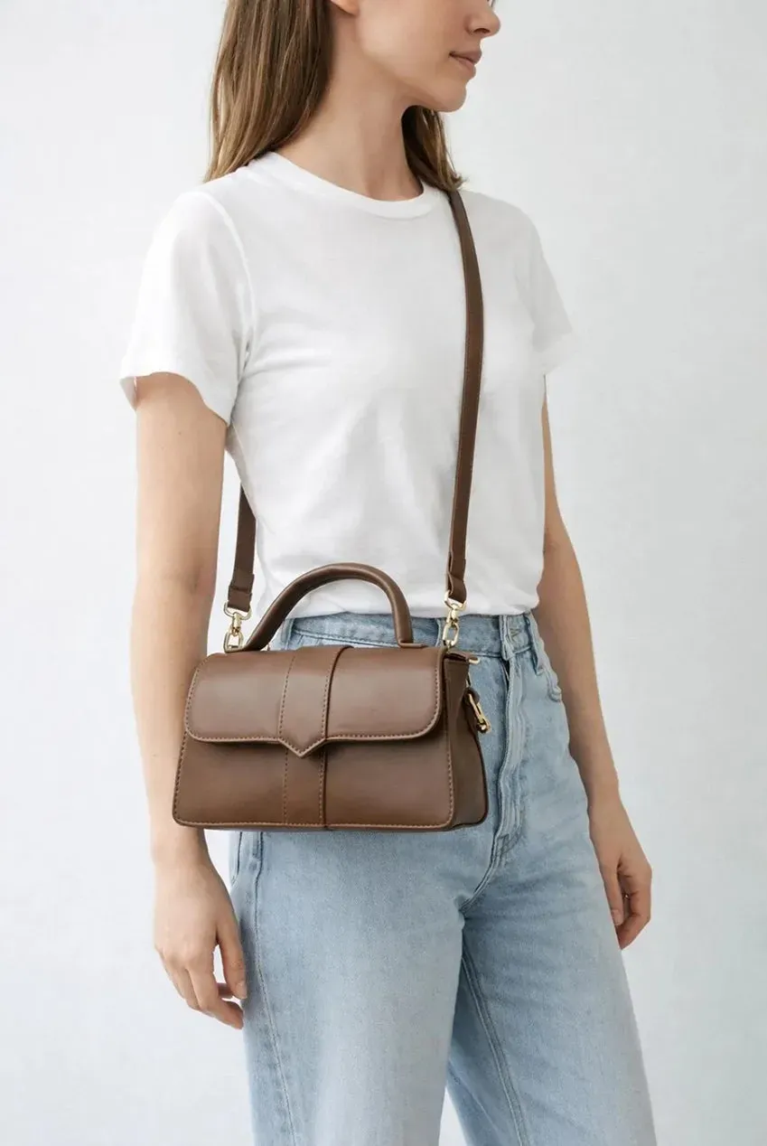 SVNX HB350506 borsa crossbody marrone piccola