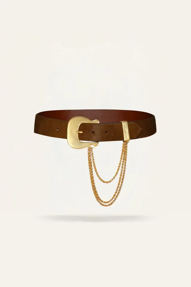Johanna Ortiz Twist Od Heritage cintura pelle cognac