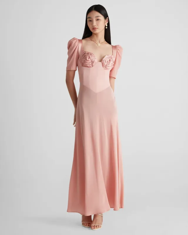 Violante Nessi Baccarat abito rosa raso seta