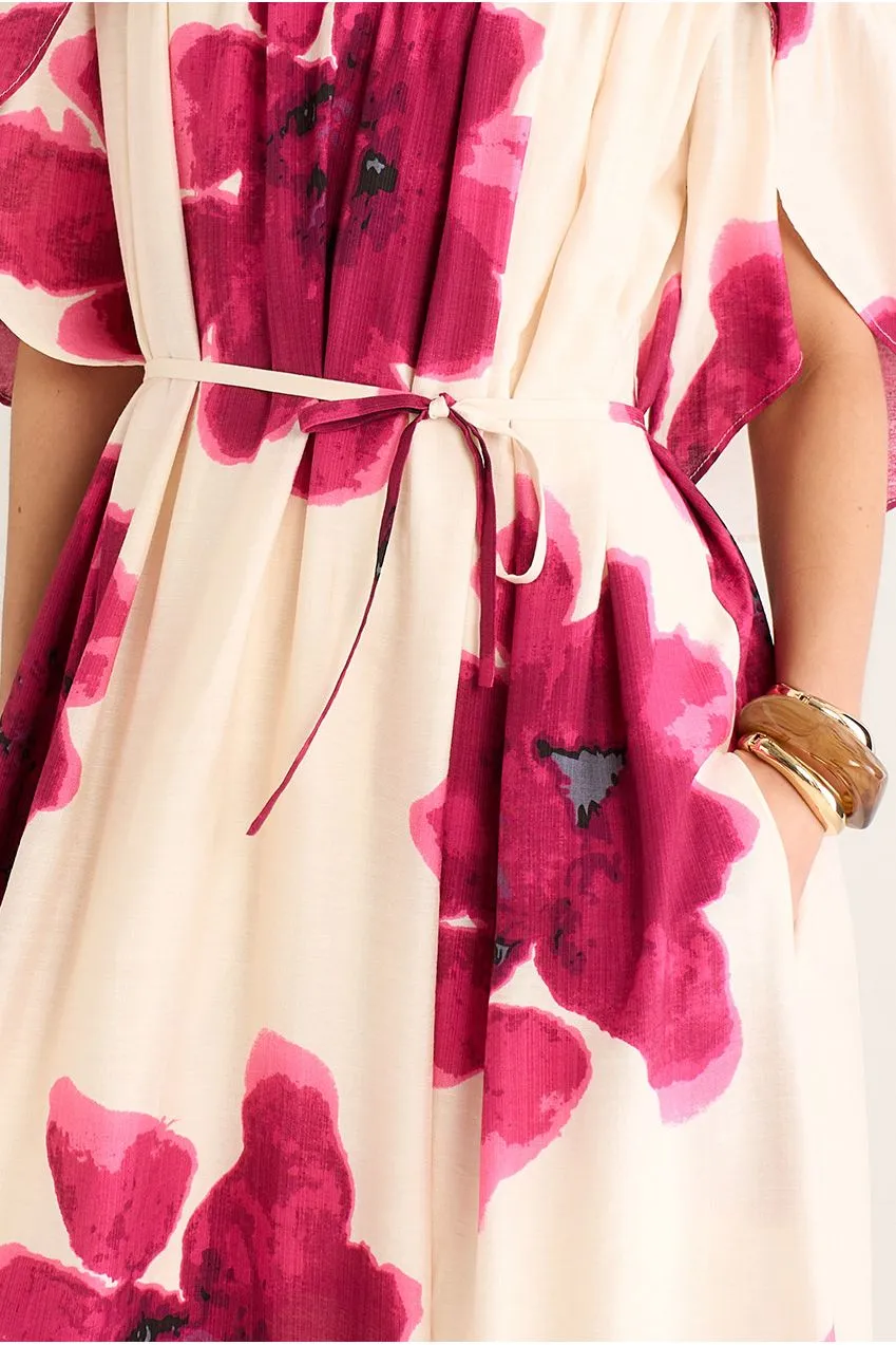 Goddiva Gini London abito maxi rosa bardot spalle scoperte