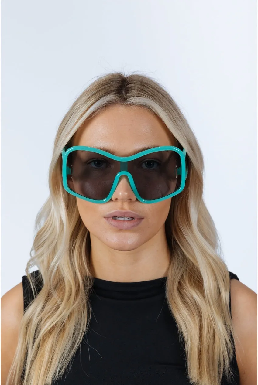 SVNX Square Oversized occhiali da sole aqua grey UV400