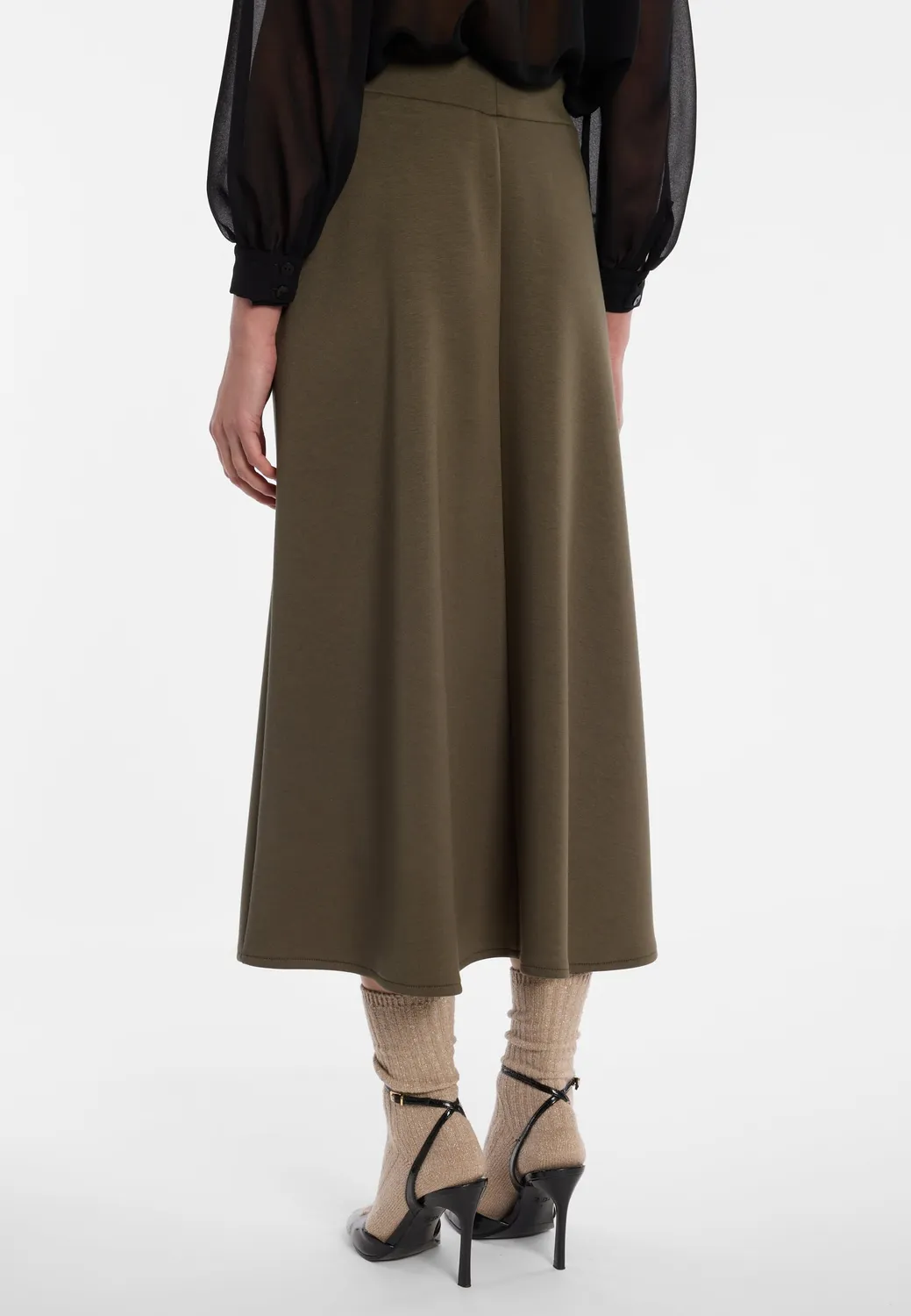 Ana Alcazar Enlyrioa gonna midi kaki a-line tasche