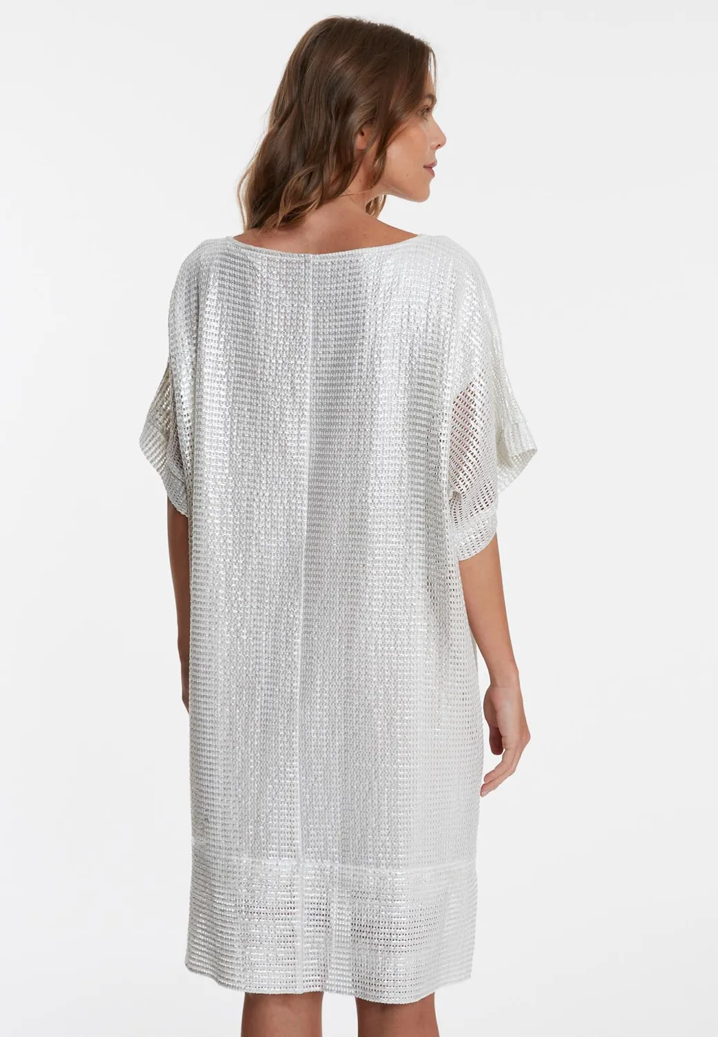 Ana Alcazar Wahea abito oversize mesh bianco