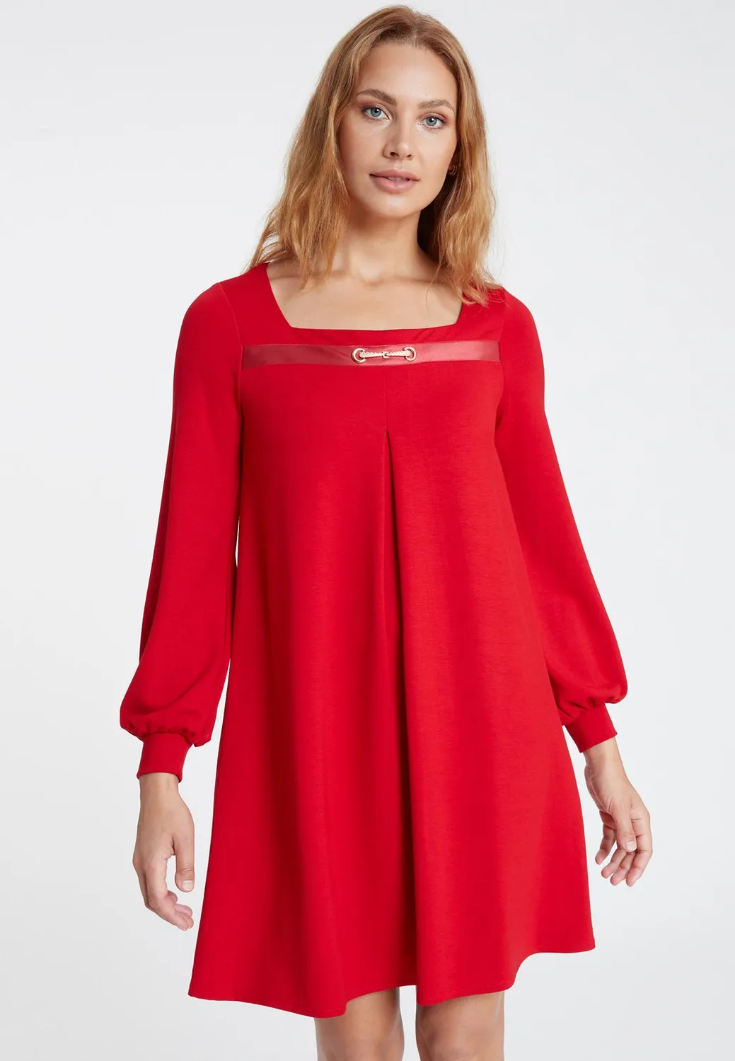 Ana Alcazar Sisara abito babydoll rosso corto