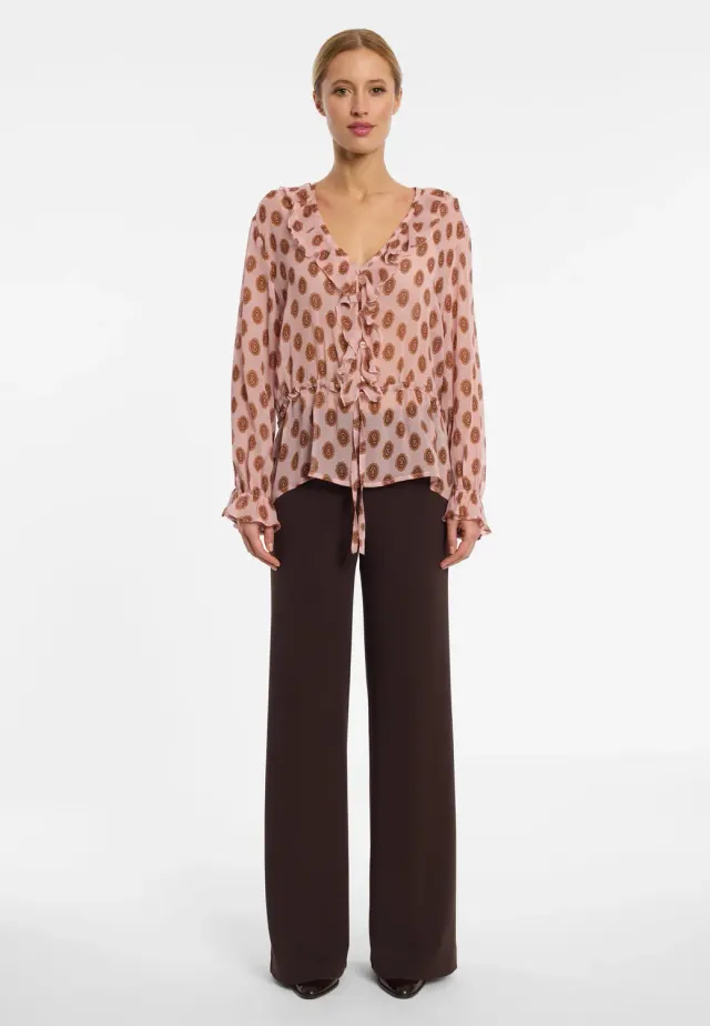 Ana Alcazar Eloreanda camicia chiffon bordeaux