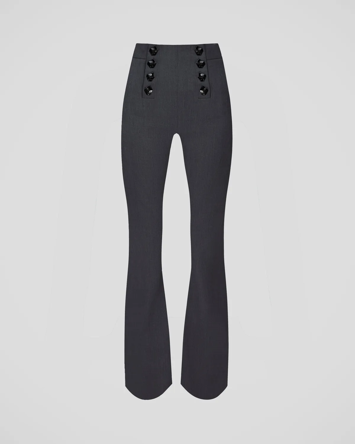 Violante Nessi Matisse Pantaloni Lana Grigi Svasati