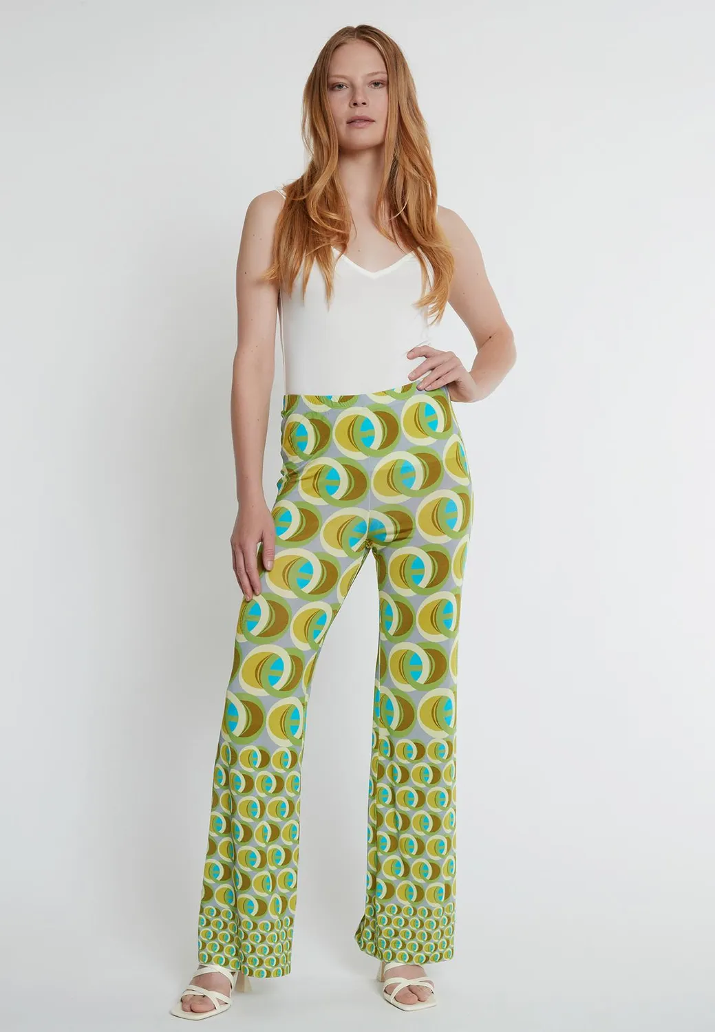 Ana Alcazar Kidosa pantaloni fluidi fantasia retro