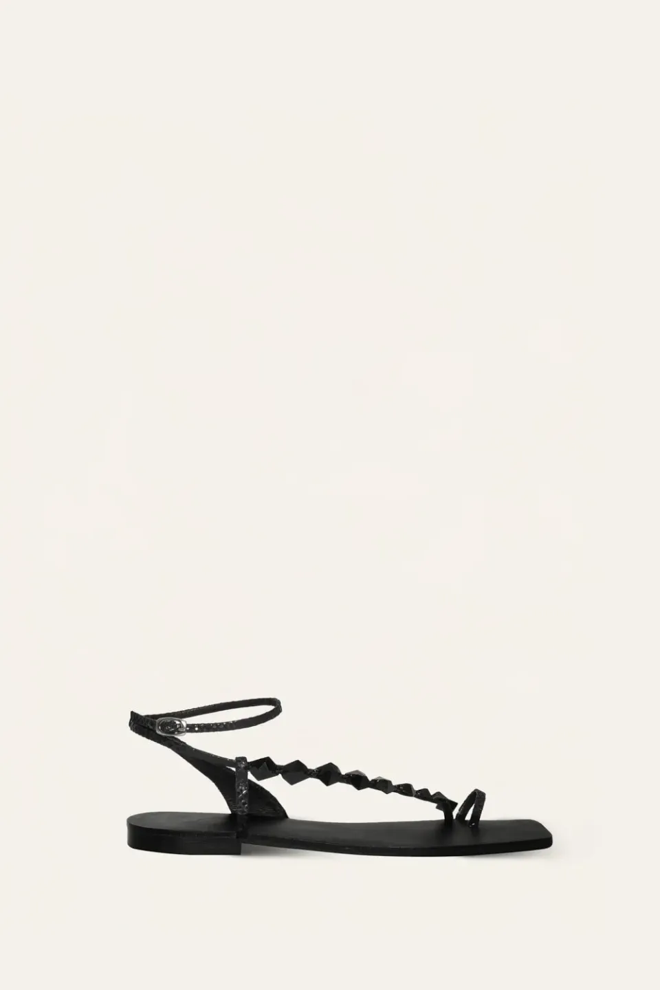 Johanna Ortiz Micaela Dazzling Crest sandali pelle nero