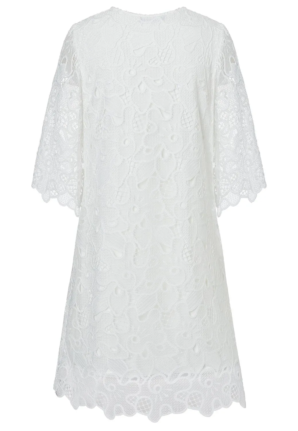Ana Alcazar Zafona abito pizzo bianco linea A