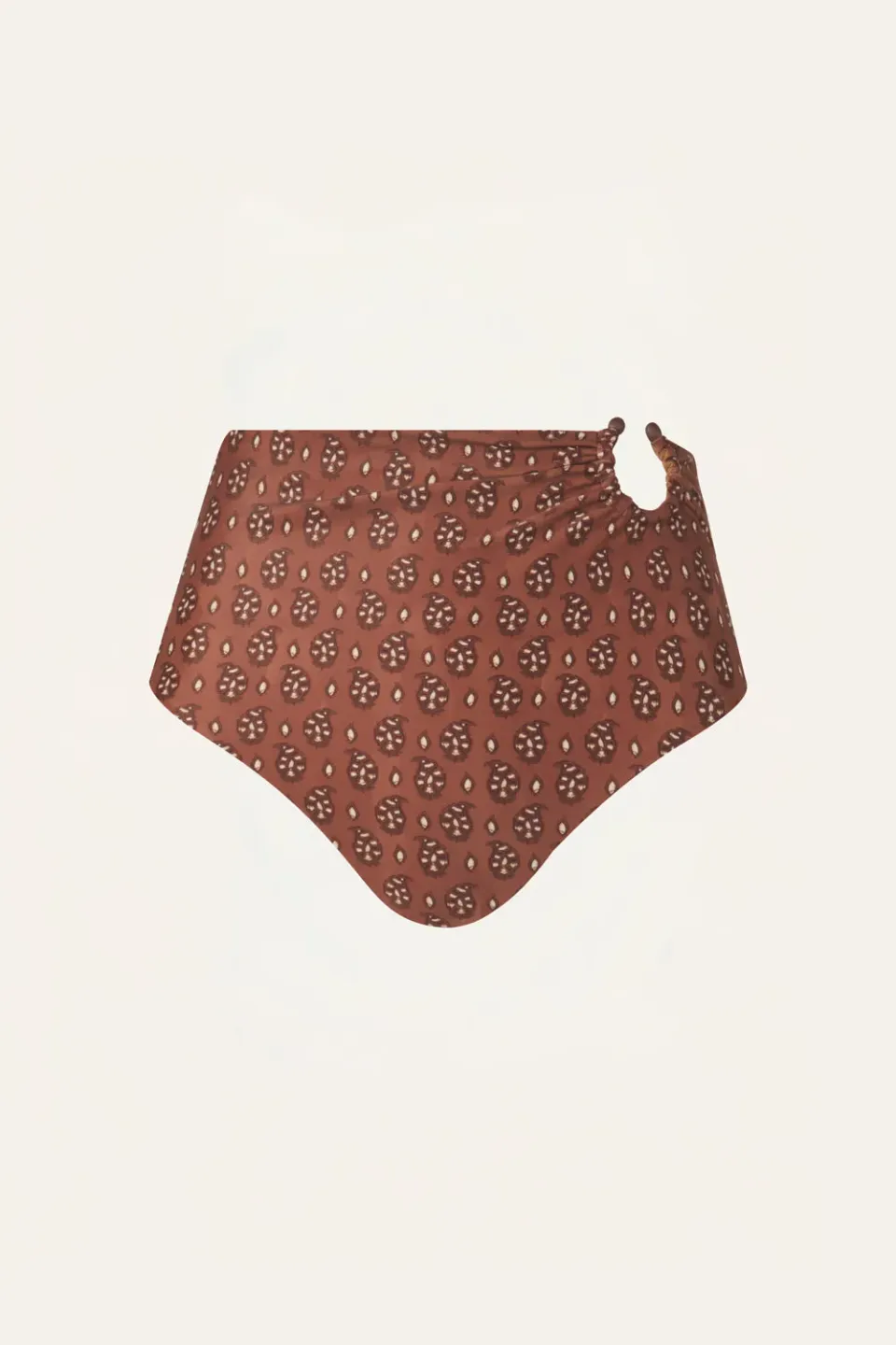 Johanna Ortiz Taita Bikini Bottom slip bikini marrone vita alta