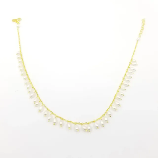 Our Dve Rise collana perle in argento dorato
