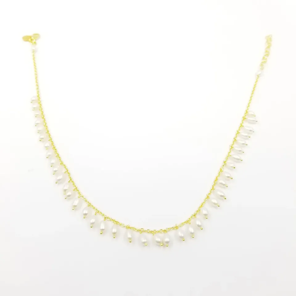 Our Dve Rise collana perle in argento dorato