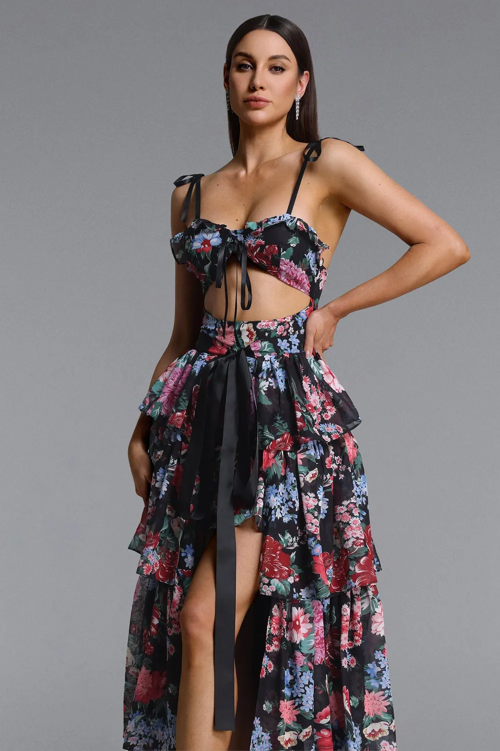 Bella Barnett Pale Chic Flowy abito maxi floreale multi