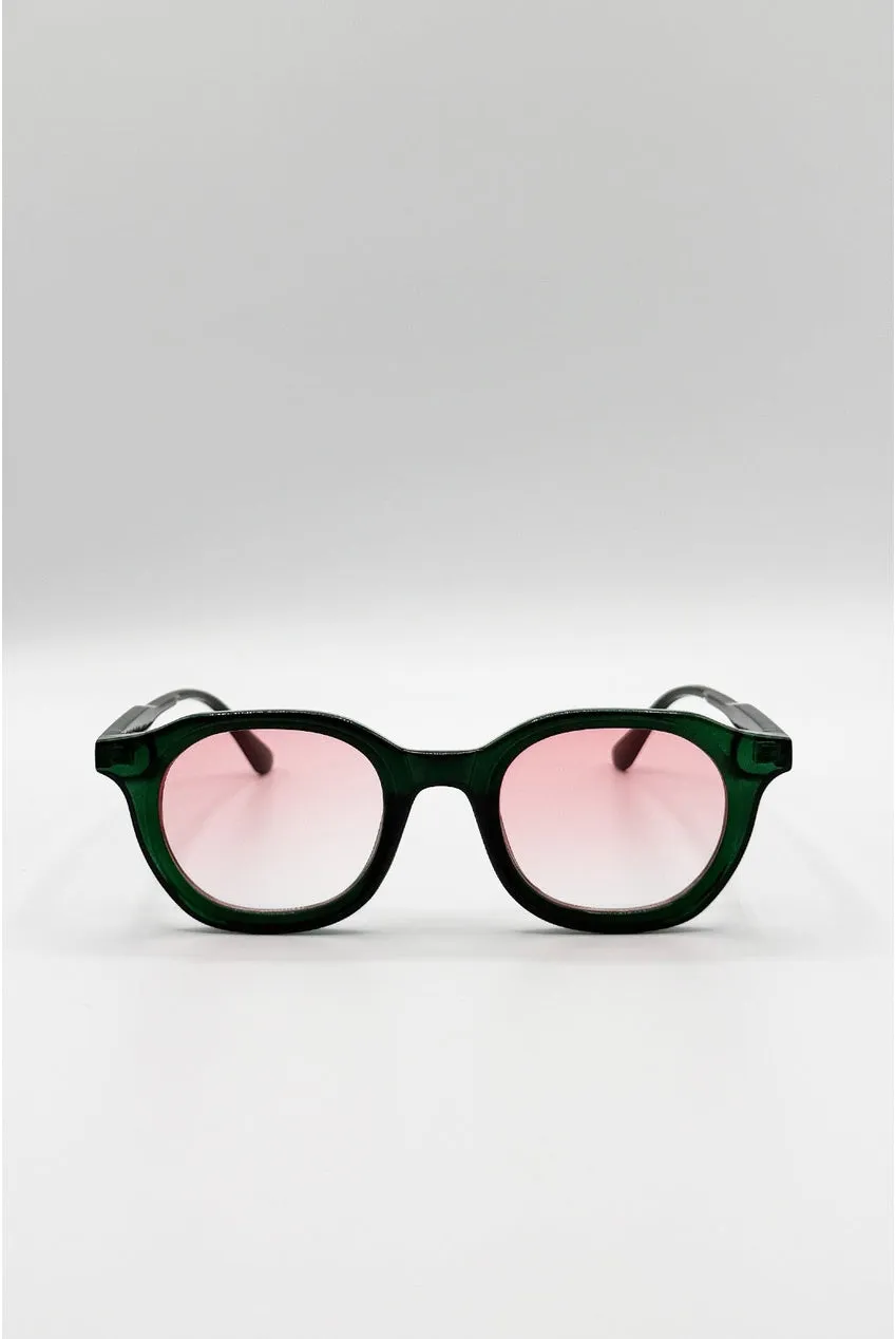 SVNX Bold Preppy SG2604917 occhiali da sole verde rosa UV400
