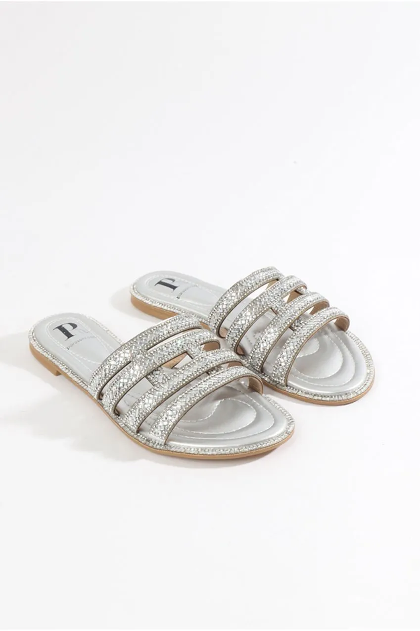 Pia Rossini Marielle sandali argento con strass