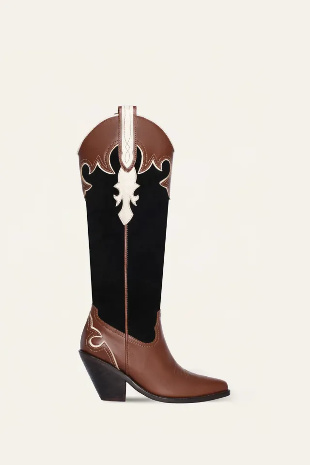 Johanna Ortiz Fortune Rider stivali mocca nero pelle