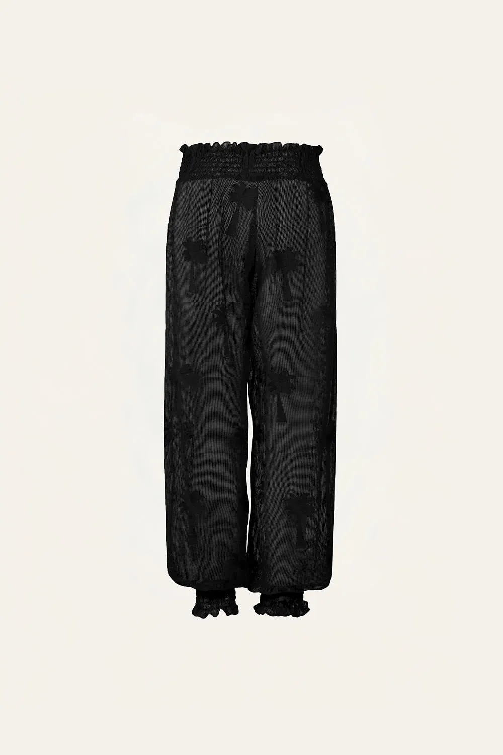 Johanna Ortiz Palm Nomad pantalone mare nero in cotone