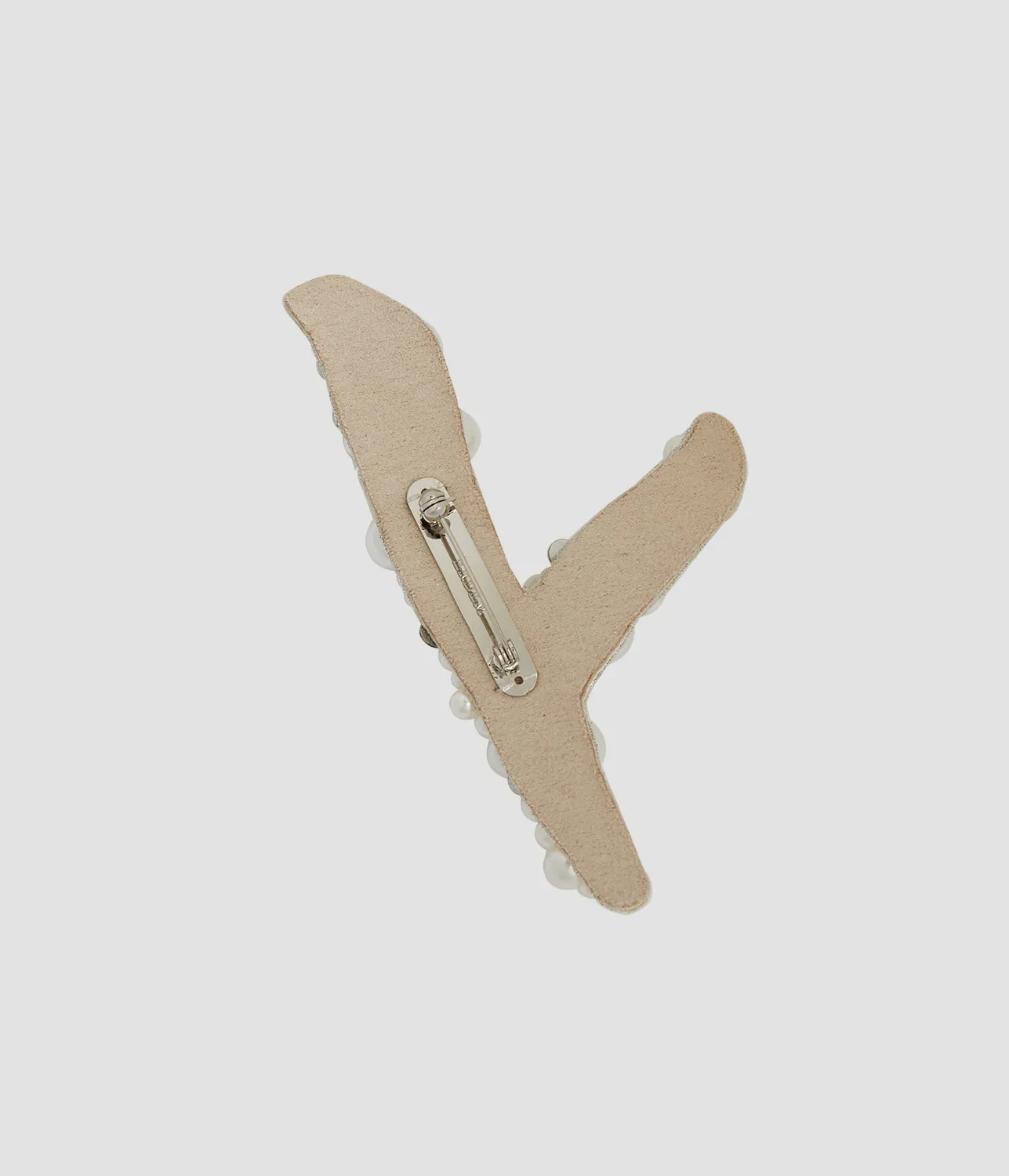 Erdem Pearl Alphabet Brooch Y spilla lettera Y perle