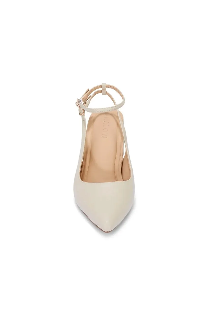 Malow London Camila décolleté slingback oro tacco 8,5 cm