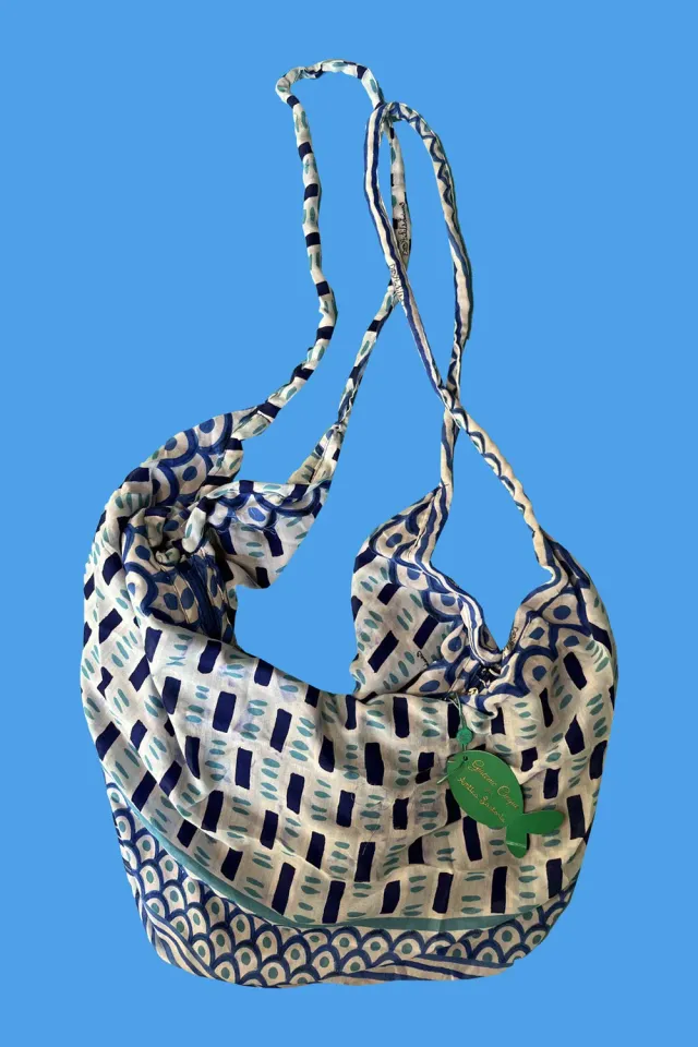 Antica Sartoria DV1891 sacca a spalla blu cotone