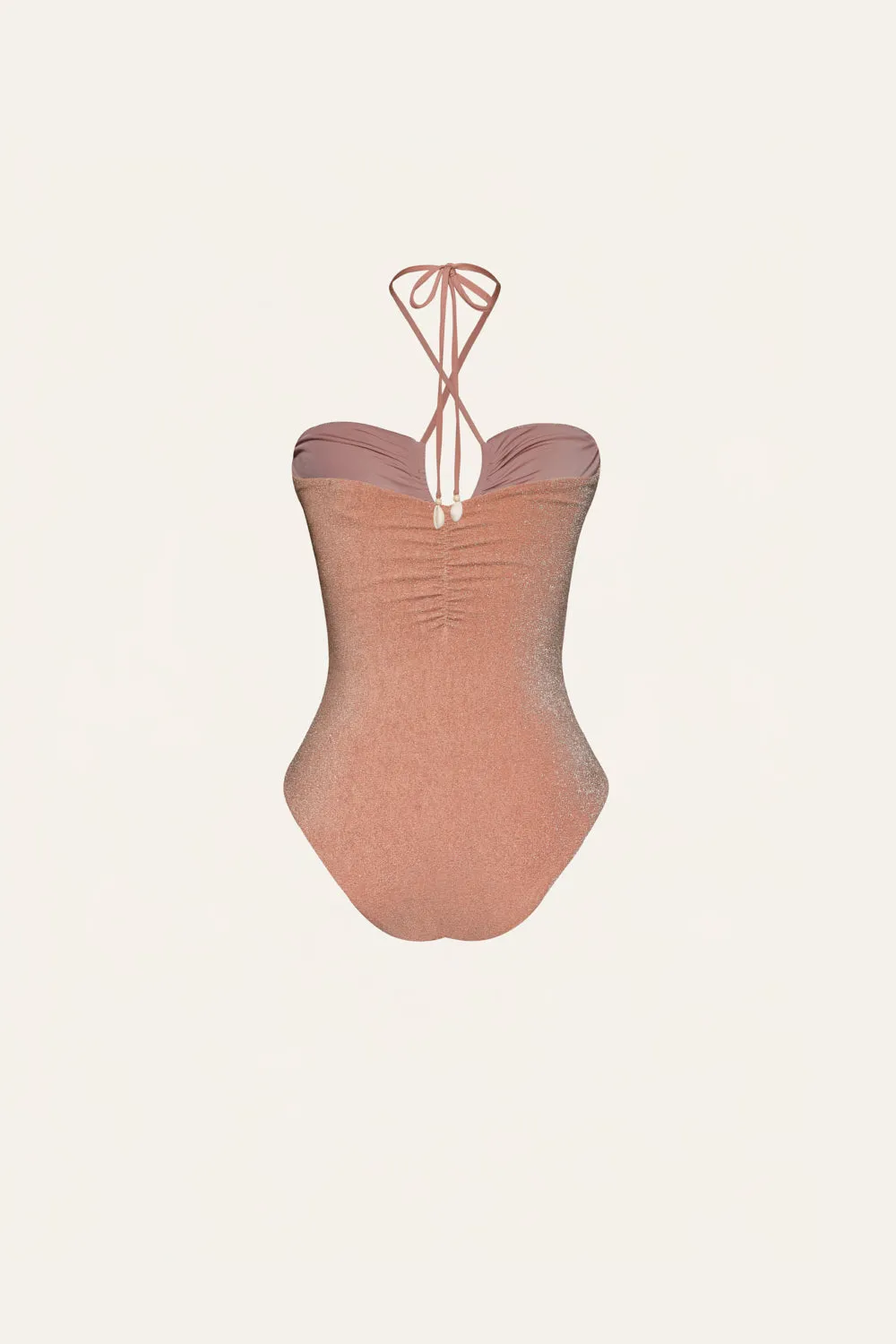 Johanna Ortiz Coral Reef costume intero rosa lurex