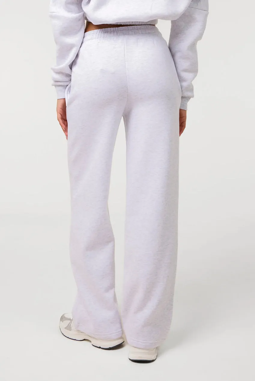 Pink Vanilla Fleece Lined joggers grigi felpati gamba dritta